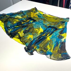 silky multicolor Diane VonFurstenberg skirt! 🤍